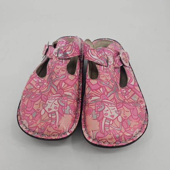 Alegria Donna Friends Pink Patent Leather Clog Shoe Women's EU 40 US 9.5/10 - Picture 2 of 12